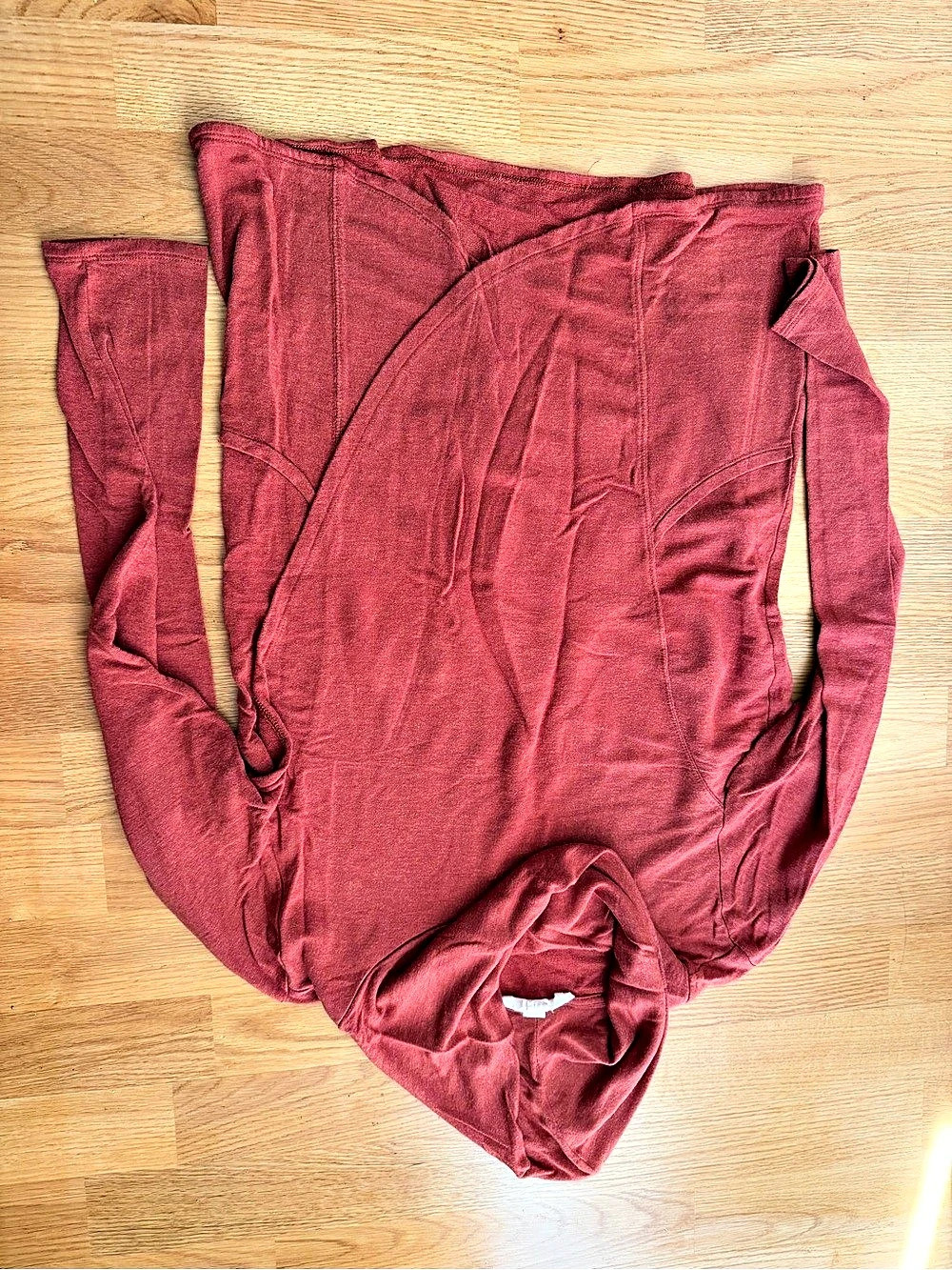 Magnolia Cowl Neck Long Sleeve Top in Red Size Medium Like New